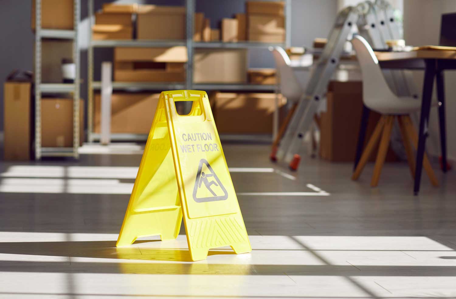 Janitorial staff maintaining a commercial facility